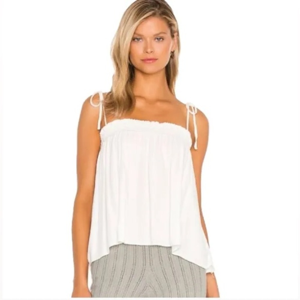 BOBI REVOLVE NWT Beach Crepe Tank in Ivory